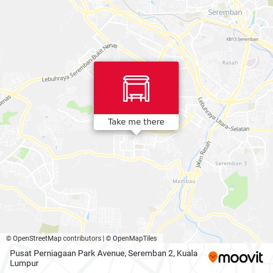 Peta Pusat Perniagaan Park Avenue, Seremban 2