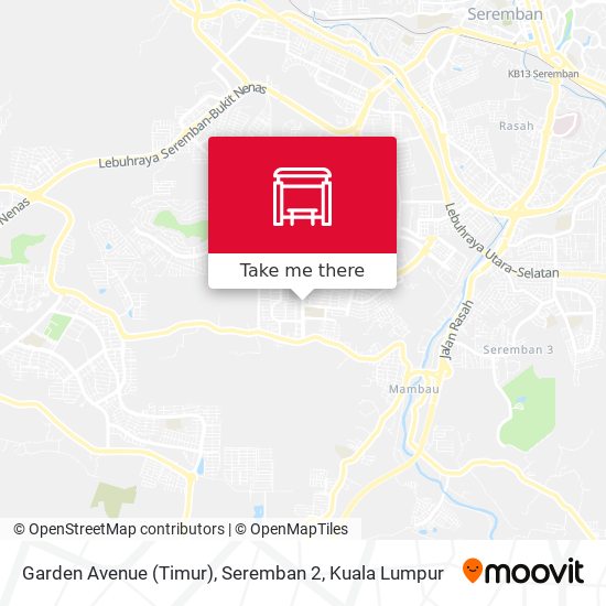 Garden Avenue (Timur), Seremban 2 map