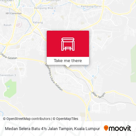 Medan Selera Batu 4½ Jalan Tampin map