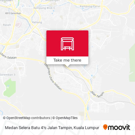 Peta Medan Selera Batu 4½ Jalan Tampin