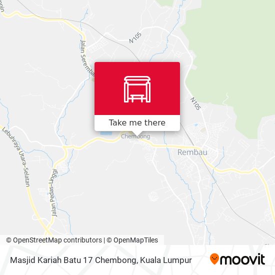 Masjid Kariah Batu 17 Chembong map