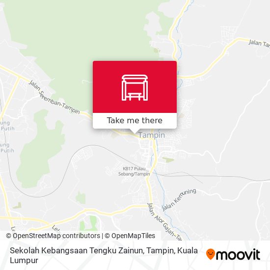 Peta Sekolah Kebangsaan Tengku Zainun, Tampin
