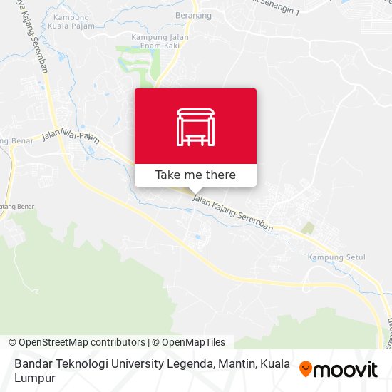 Peta Bandar Teknologi University Legenda, Mantin