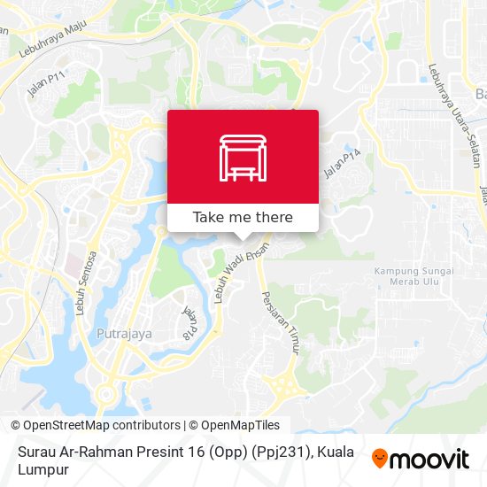 Surau Ar-Rahman Presint 16 (Opp) (Ppj231) map