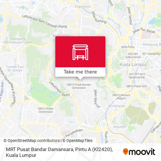 Peta MRT Pusat Bandar Damansara, Pintu A (Kl2420)