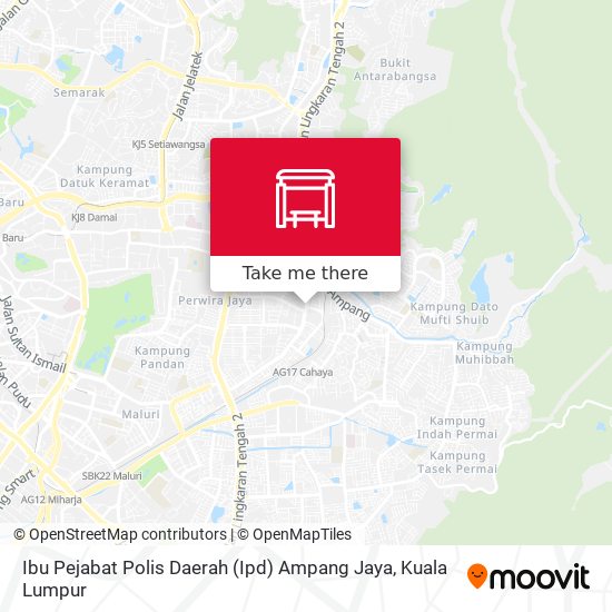 Peta Ibu Pejabat Polis Daerah (Ipd) Ampang Jaya