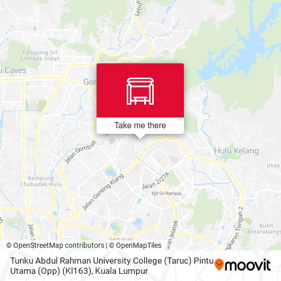 Peta Tunku Abdul Rahman University College (Taruc) Pintu Utama (Opp) (Kl163)