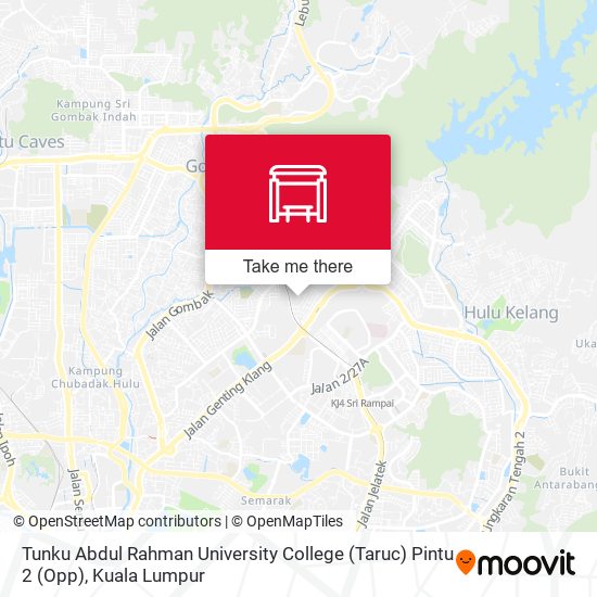 Peta Tunku Abdul Rahman University College (Taruc) Pintu 2 (Opp)