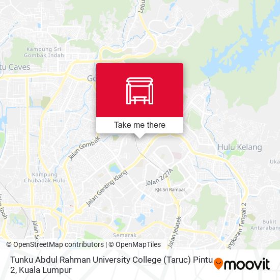 Peta Tunku Abdul Rahman University College (Taruc) Pintu 2