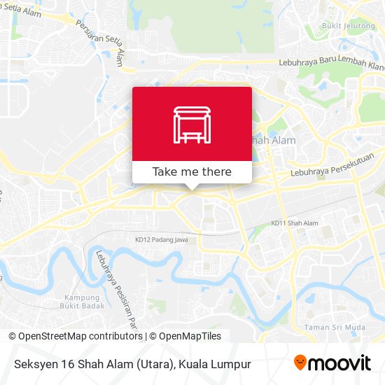 Peta Seksyen 16 Shah Alam (Utara)