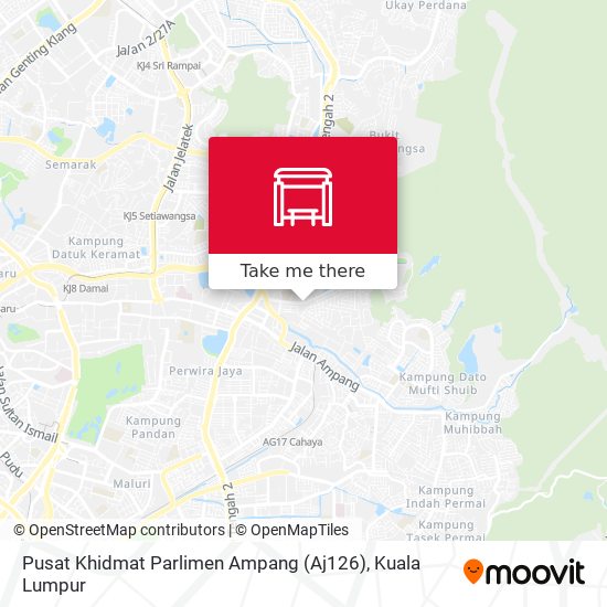 Pusat Khidmat Parlimen Ampang (Aj126) map