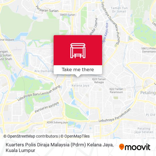 Peta Kuarters Polis Diraja Malaysia (Pdrm) Kelana Jaya