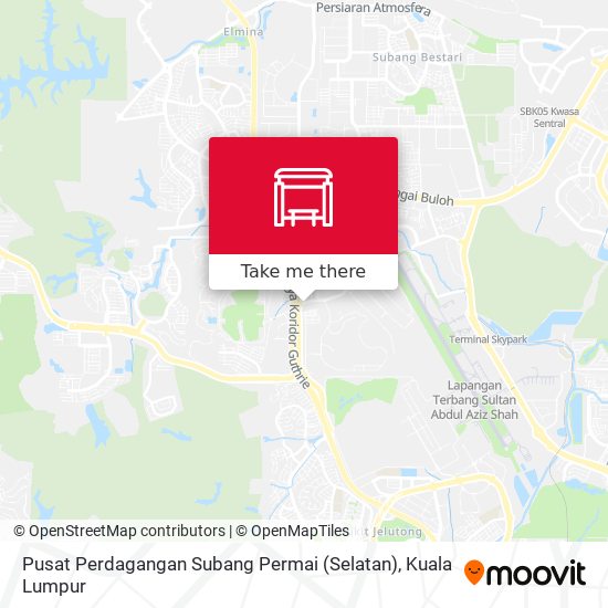 Peta Pusat Perdagangan Subang Permai (Selatan)