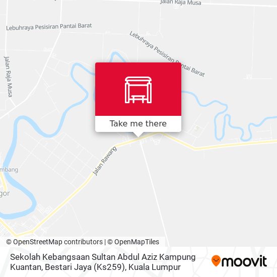 Peta Sekolah Kebangsaan Sultan Abdul Aziz Kampung Kuantan, Bestari Jaya (Ks259)