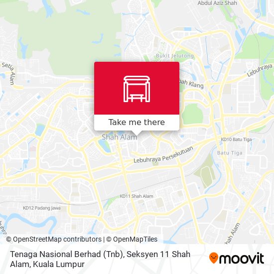 Peta Tenaga Nasional Berhad (Tnb), Seksyen 11 Shah Alam