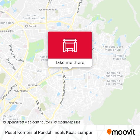 Peta Pusat Komersial Pandah Indah