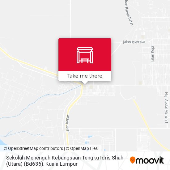 Peta Sekolah Menengah Kebangsaan Tengku Idris Shah (Utara) (Bd636)