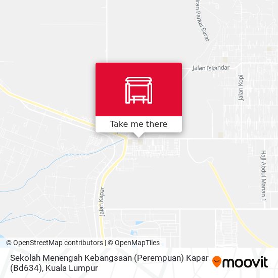 Peta Sekolah Menengah Kebangsaan (Perempuan) Kapar (Bd634)