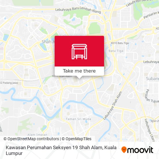 Kawasan Perumahan Seksyen 19 Shah Alam map
