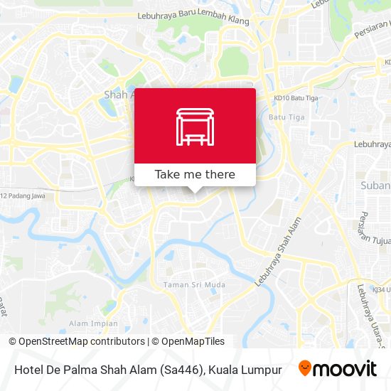 Peta Hotel De Palma Shah Alam (Sa446)