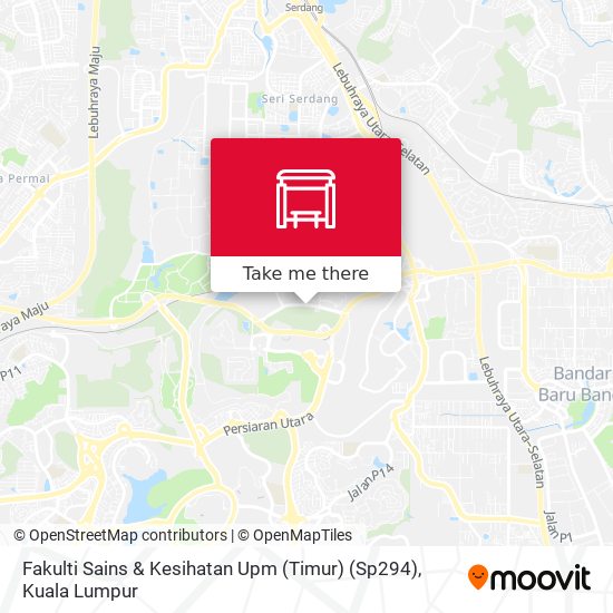 Fakulti Sains & Kesihatan Upm (Timur) (Sp294) map