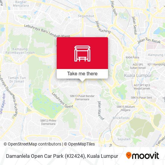 Peta Damanlela Open Car Park (Kl2424)