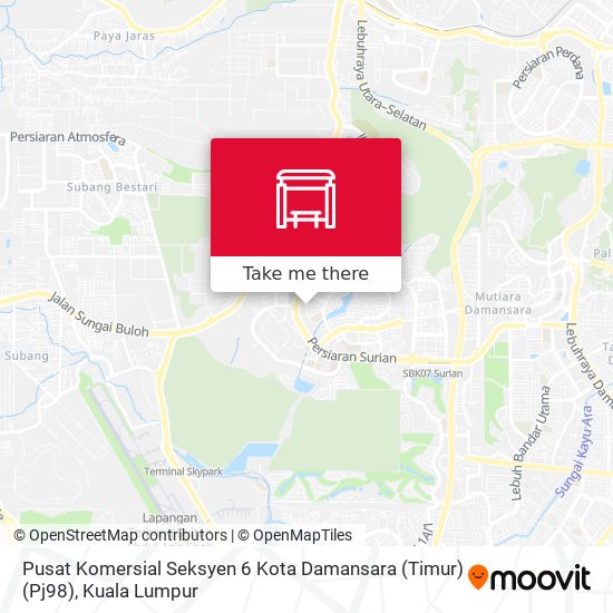 Peta Pusat Komersial Seksyen 6 Kota Damansara (Timur) (Pj98)