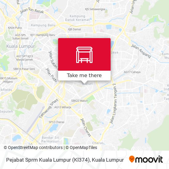 Pejabat Sprm Kuala Lumpur (Kl374) map