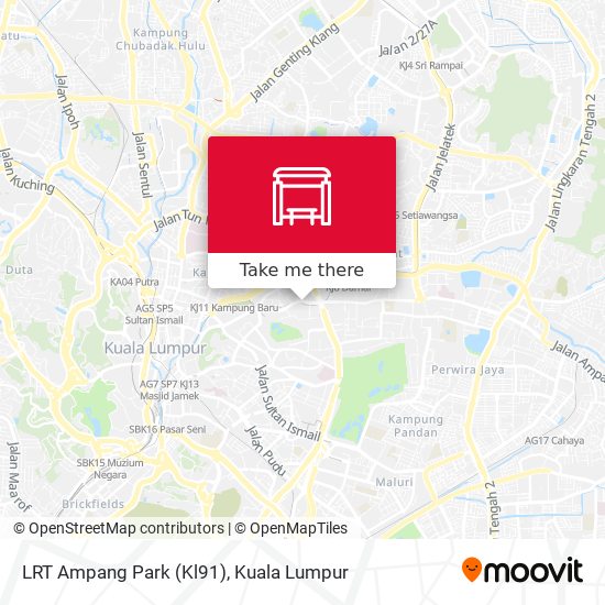 LRT Ampang Park (Kl91) map