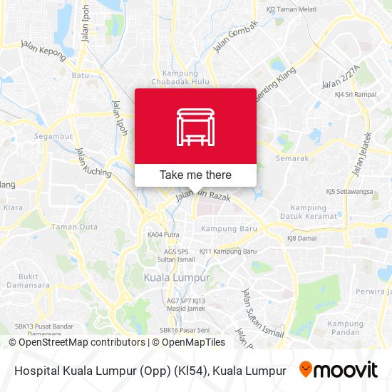 Peta Hospital Kuala Lumpur (Opp) (Kl54)