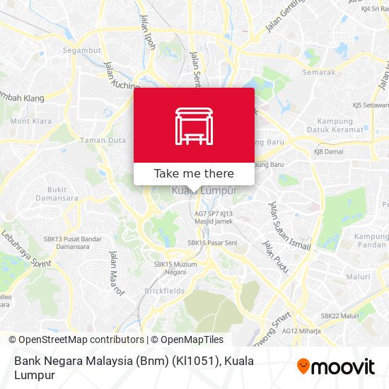 Peta Bank Negara Malaysia (Bnm) (Kl1051)