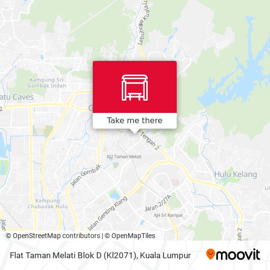 Flat Taman Melati Blok D (Kl2071) map