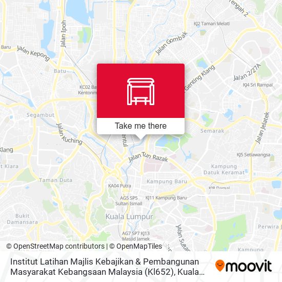 Institut Latihan Majlis Kebajikan & Pembangunan Masyarakat Kebangsaan Malaysia (Kl652) map