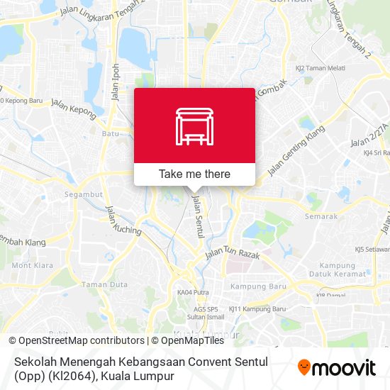 Sekolah Menengah Kebangsaan Convent Sentul (Opp) (Kl2064) map