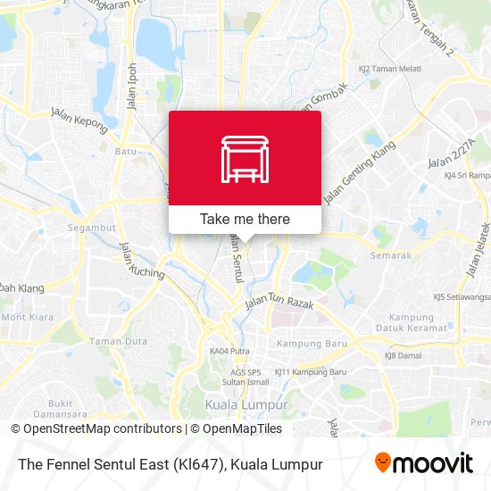 The Fennel Sentul East (Kl647) map