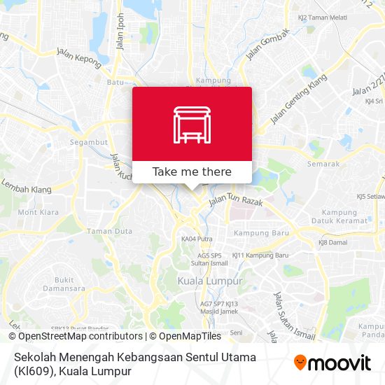 Sekolah Menengah Kebangsaan Sentul Utama (Kl609) map