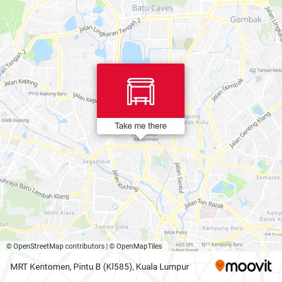 Peta MRT Kentomen, Pintu B (Kl585)