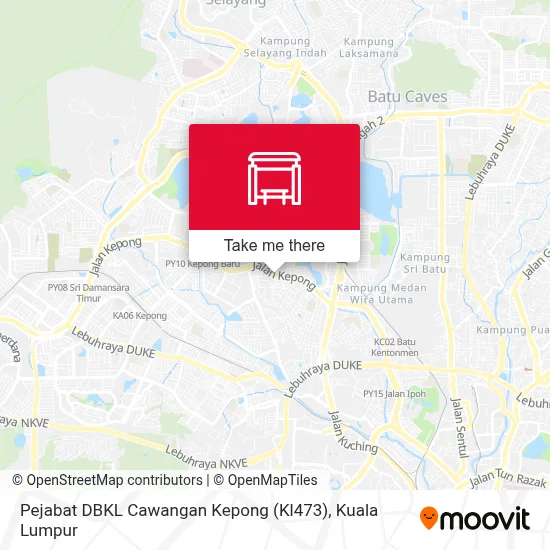 Pejabat DBKL Cawangan Kepong (Kl473) stop - Routes, Schedules, and Fares