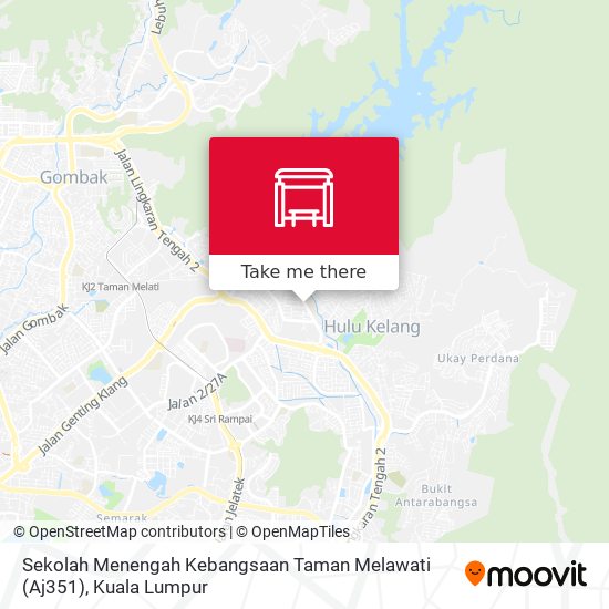 Sekolah Menengah Kebangsaan Taman Melawati (Aj351) map