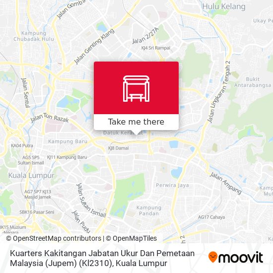 Kuarters Kakitangan Jabatan Ukur Dan Pemetaan Malaysia (Jupem) (Kl2310) map