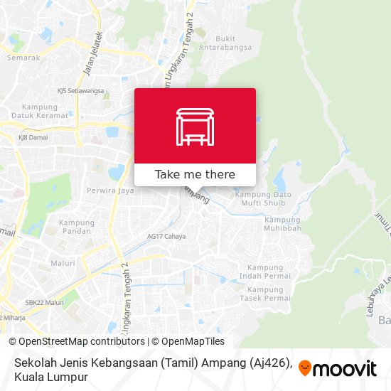 Sekolah Jenis Kebangsaan (Tamil) Ampang (Aj426) map