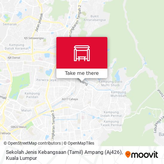 Peta Sekolah Jenis Kebangsaan (Tamil) Ampang (Aj426)