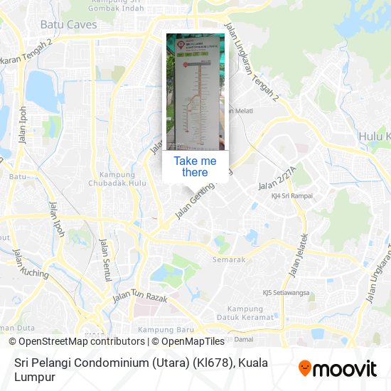 Peta Sri Pelangi Condominium (Utara) (Kl678)