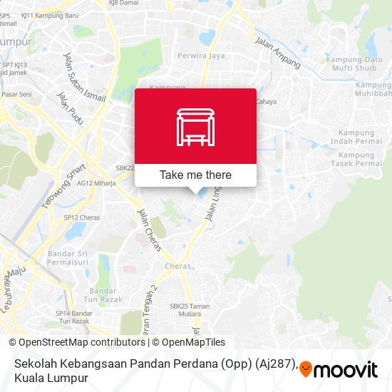 Sekolah Kebangsaan Pandan Perdana (Opp) (Aj287) map