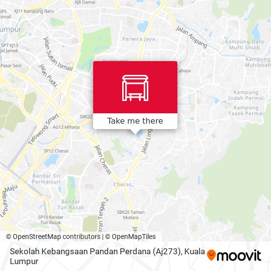 Peta Sekolah Kebangsaan Pandan Perdana (Aj273)