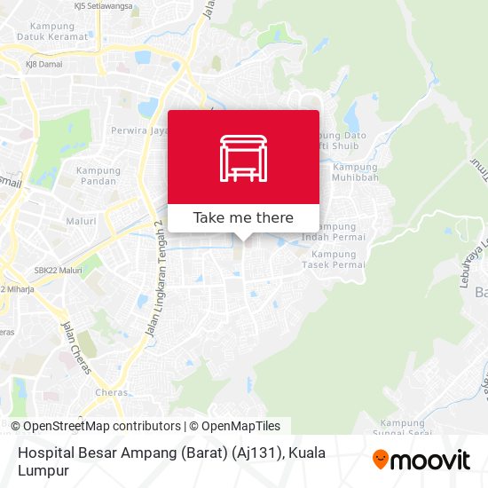 Peta Hospital Besar Ampang (Barat) (Aj131)