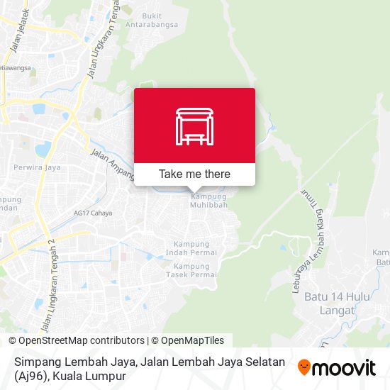 Peta Simpang Lembah Jaya, Jalan Lembah Jaya Selatan (Aj96)