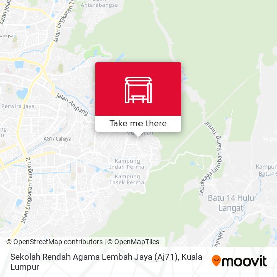 Peta Sekolah Rendah Agama Lembah Jaya (Aj71)