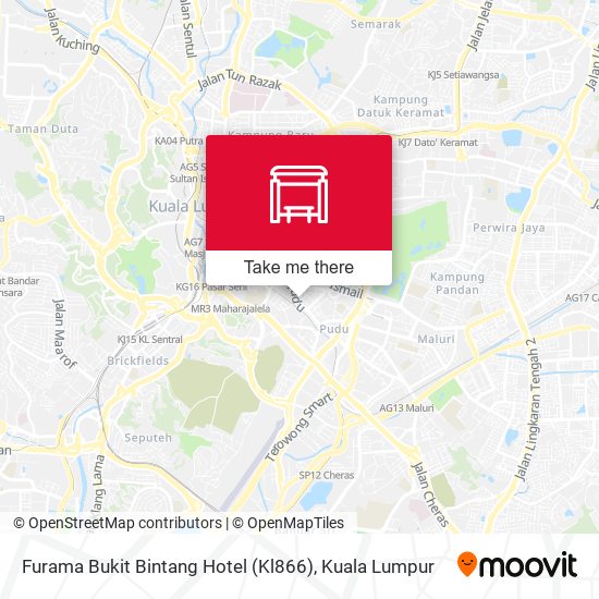 Peta Furama Bukit Bintang Hotel (Kl866)
