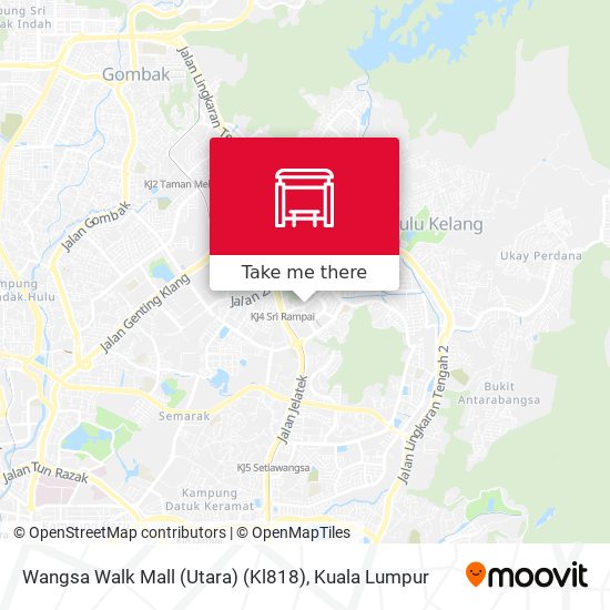 Peta Wangsa Walk Mall (Utara) (Kl818)